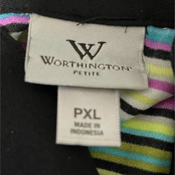 𝅺worthington Button Up Sleeveless Blouse Sz PXL - Picture 4 of 5
